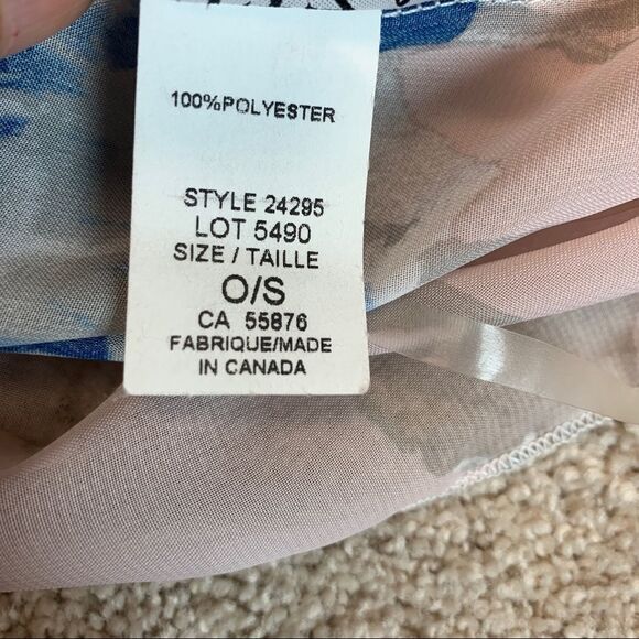 Artizan Robin Barre floral flower duster kimono beach cover-up blue blush - Picture 8 of 10